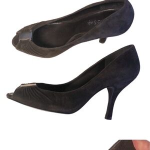 Nickelssoft brown suede ‘Fantasy’ heels, sz 8 1/2